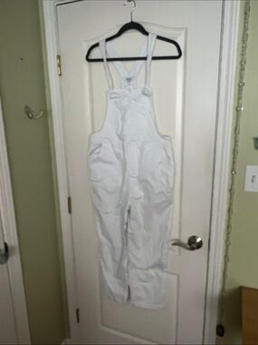 Zenana Outfitters White Strap Overalls